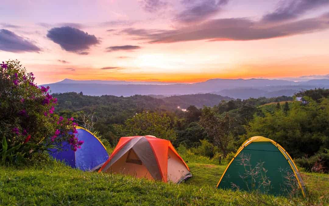 Three tents at one of the best national parks for group camping.